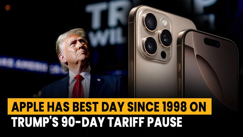 Apple Has Best Day Since 1998 on Trumpâ€™s 90-Day Tariff Pause